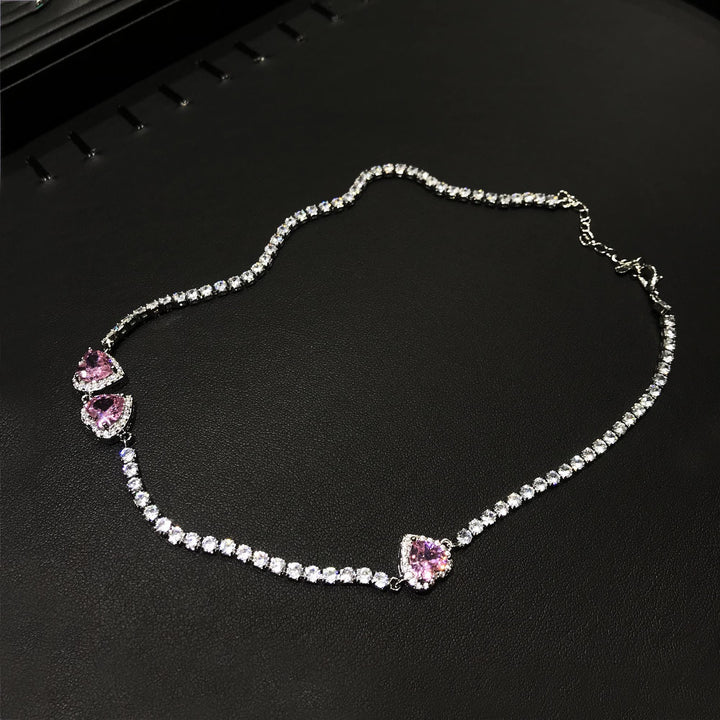 Sweet Light Luxury Heavy Industry High-Definition Collarbone Chain voor dames