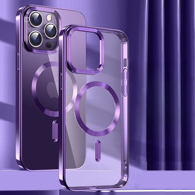 New Electroplated Magnetic Transparent Phone Case