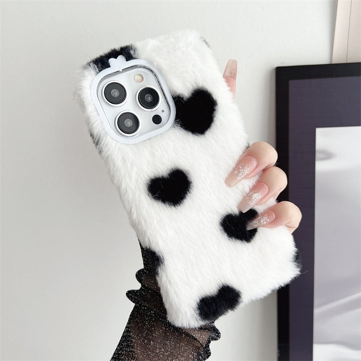 Japan en Zuid -Korea Plush Loving Heart Phone Case