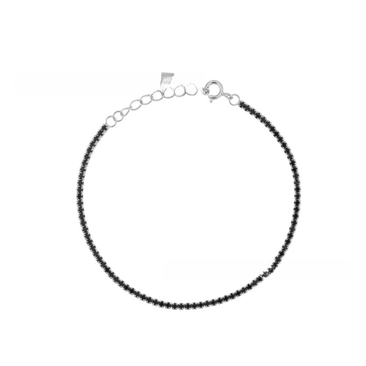 Special-interest Design Light Luxury Zircon Sterling Silver Color Personality Style Silver Bracelet