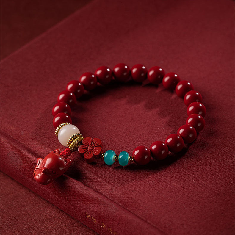 Mode voor dames eenvoudige rode bloem vossen armband