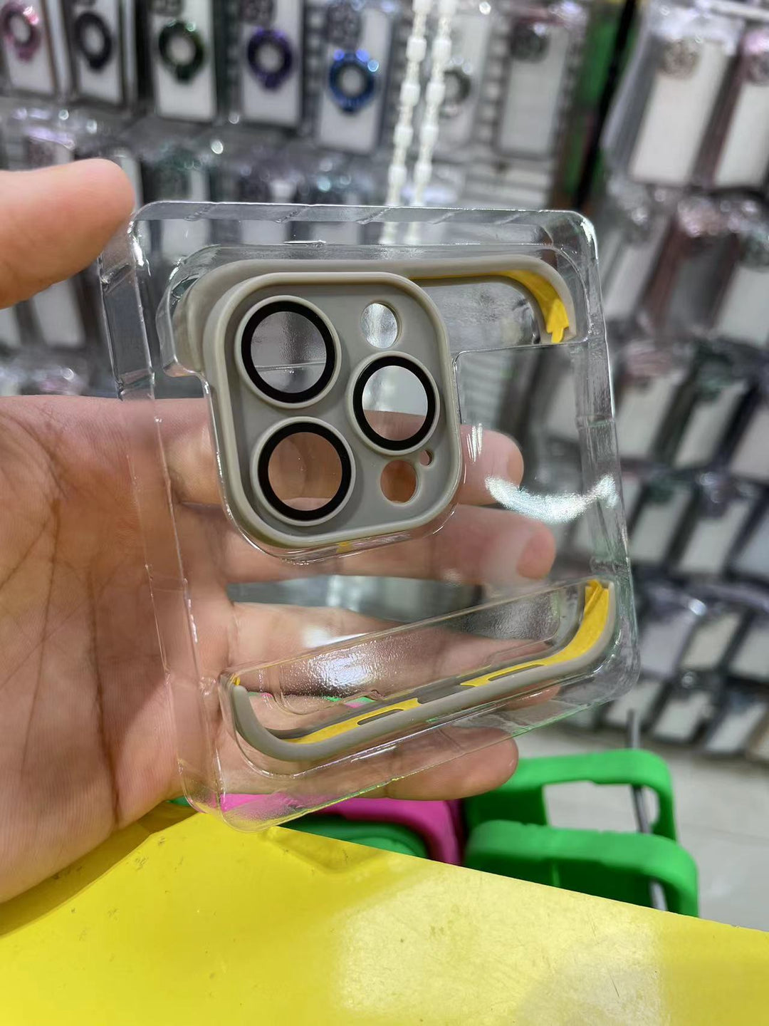 Mobile Phone Case With Glass Lens Film TPU Without Frame
