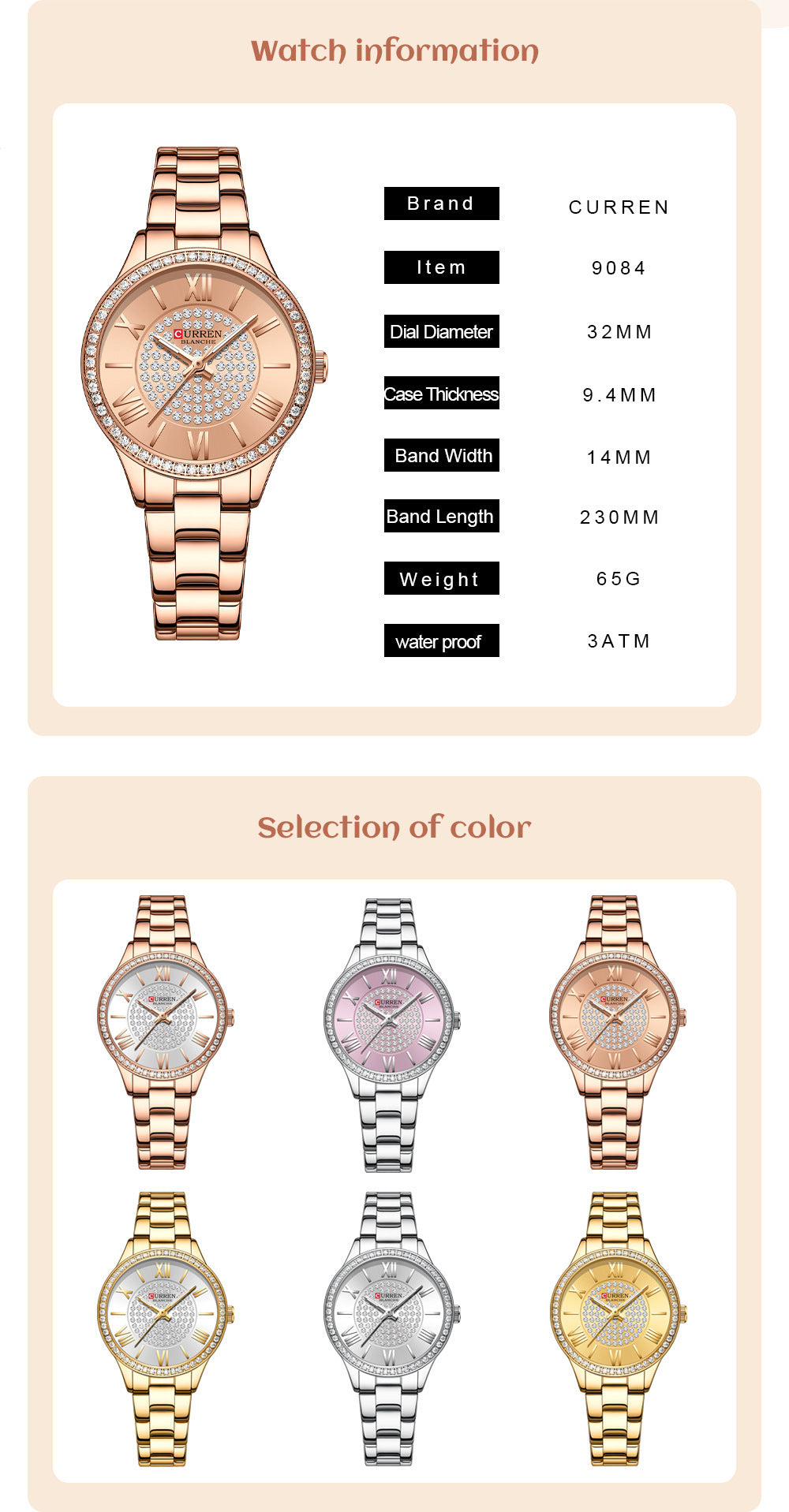 Moda feminina Casual Women's Watch Quartz Watch