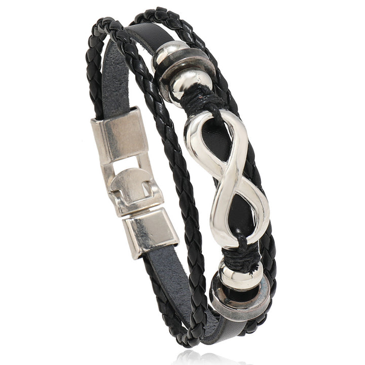 Men's Retro Infinite Symbol Leather Bracelet