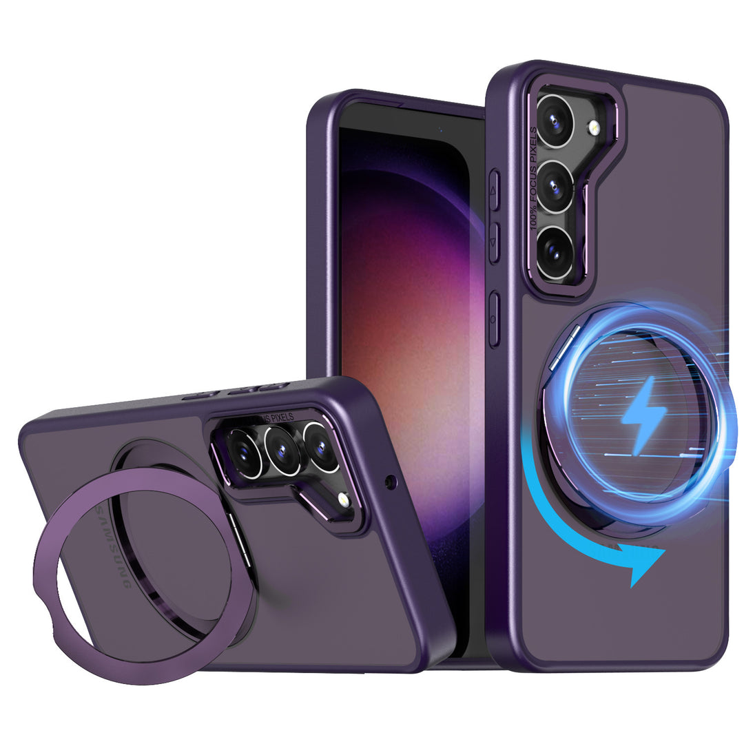 Metal Lens Magnetic Bracket Phone Case