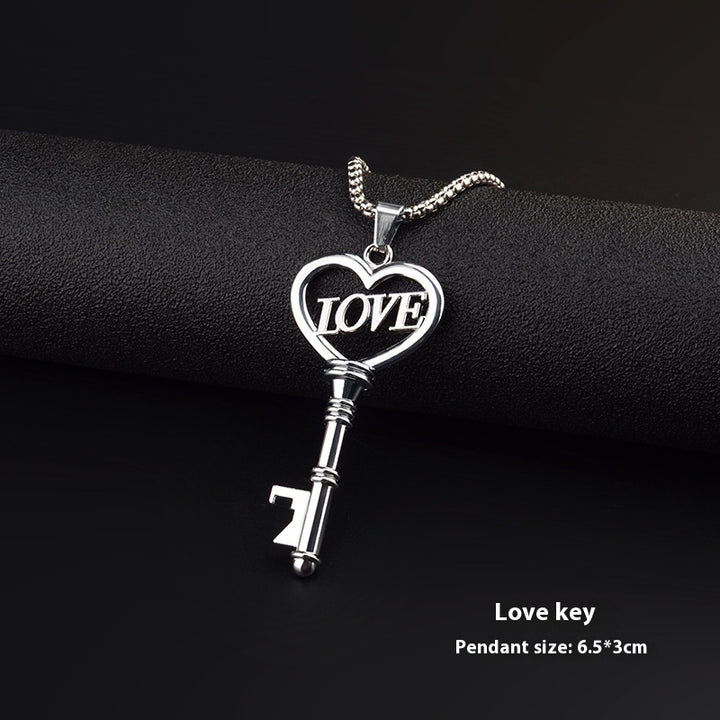 عقد Smart Key Love Titanium Steel