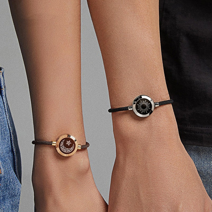 Bracelet de couple à détection intelligente Sun-moon