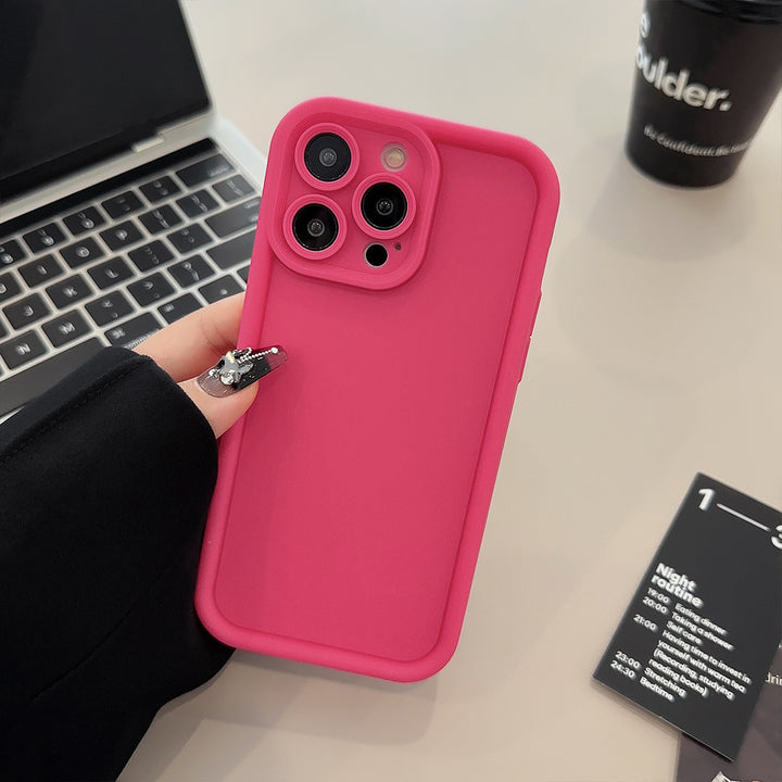 Solide kleur All-inclusive Silicone Phone Case