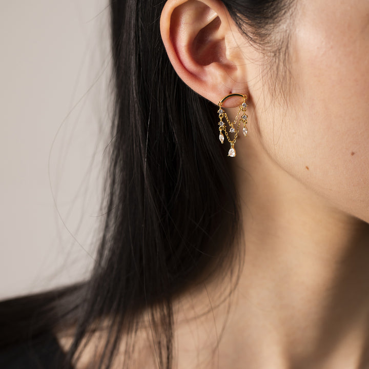 Zirkon -Mode einfache weibliche Gestüt Ohrringe