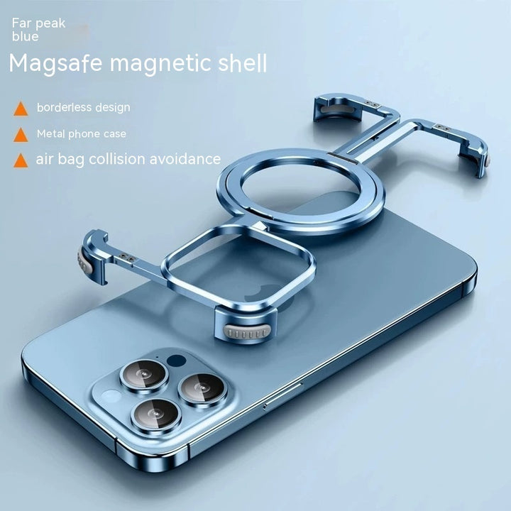 Metall Airbag Anti-Fall Shell Phone Case Protective Stöttabsorption Aerospace Grad Aluminium Holder Cover
