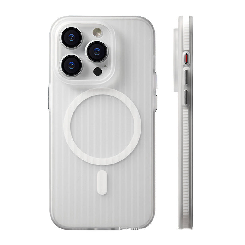 Applicable To Iphone15promax Phone Case Skin-sensitive Striped Sand Non-slip Protective Cover