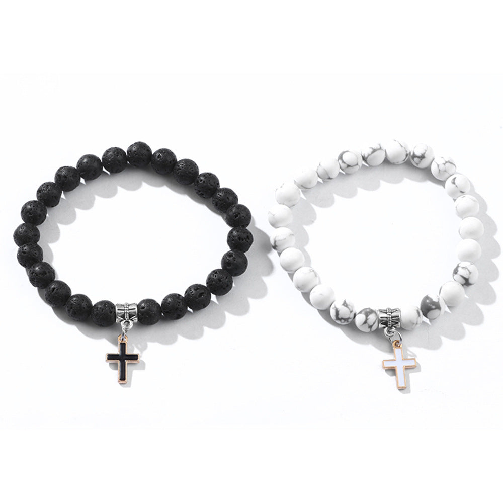 Fashion Personality Volcanic Rock Cross Armband