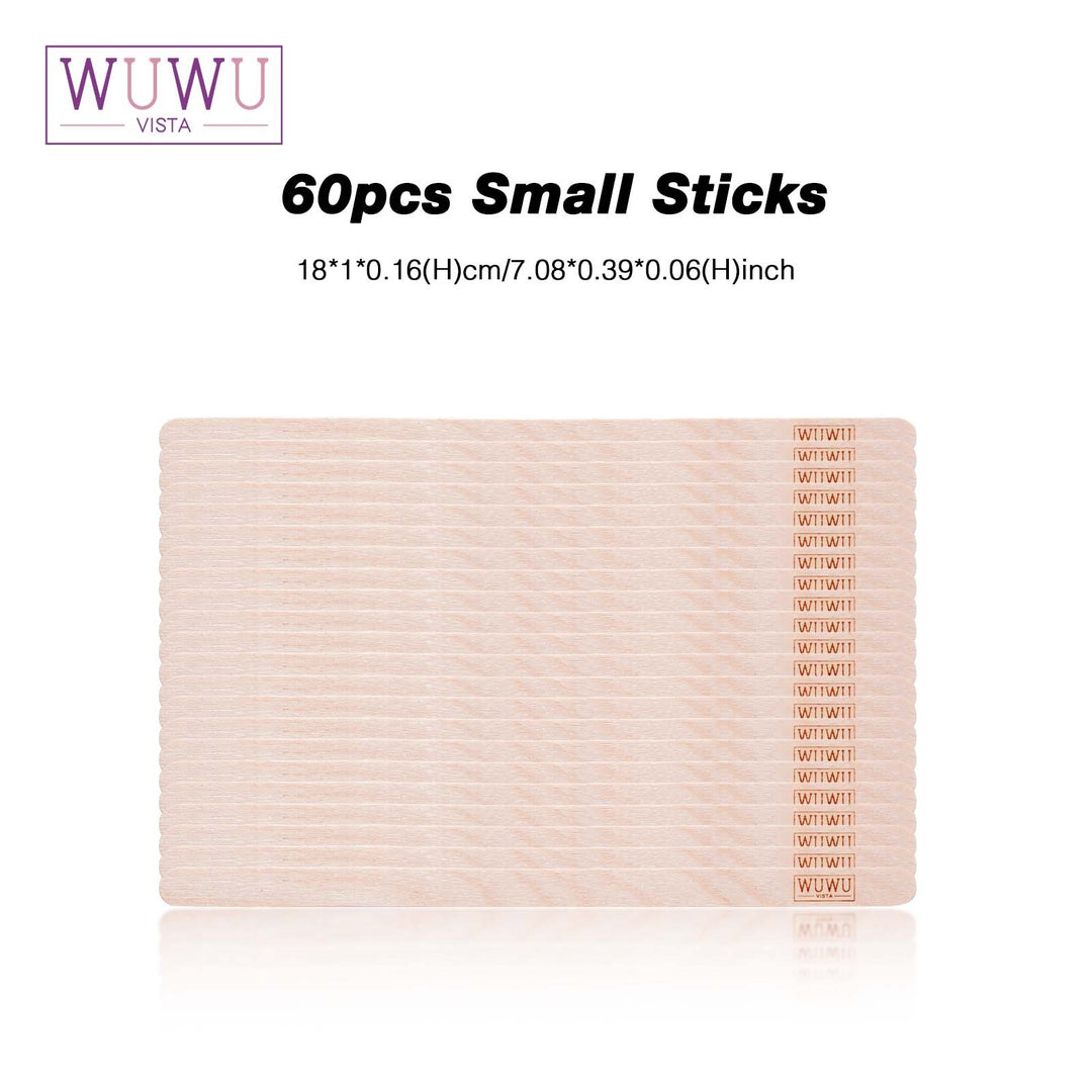 WUWUVISTA 60Pcs Disposable Wooden Hair Removal Stick Wooden Tongue Depressors Tattoo Waxing Spatula Stick For Beauty Tools