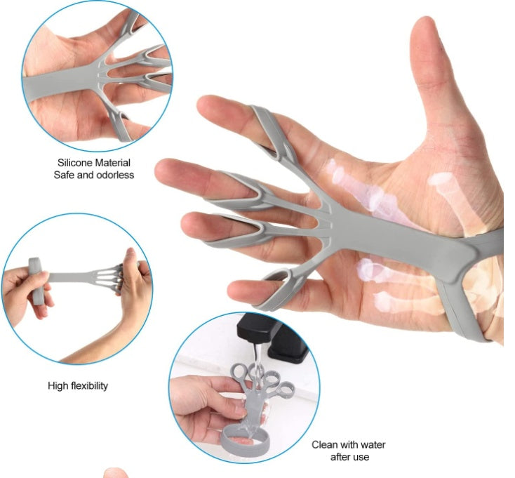 Silikongreppsanordning fingerövning bår artrit handgreppstränare stärker rehabiliteringsträning för att lindra smärta