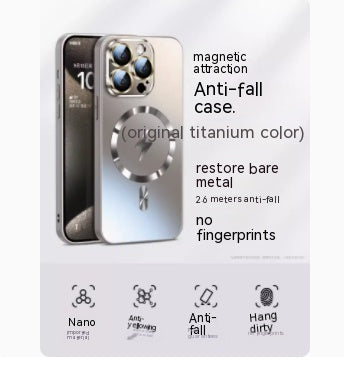 Capa de telefone nova sucção magnética de vidro fosco 13