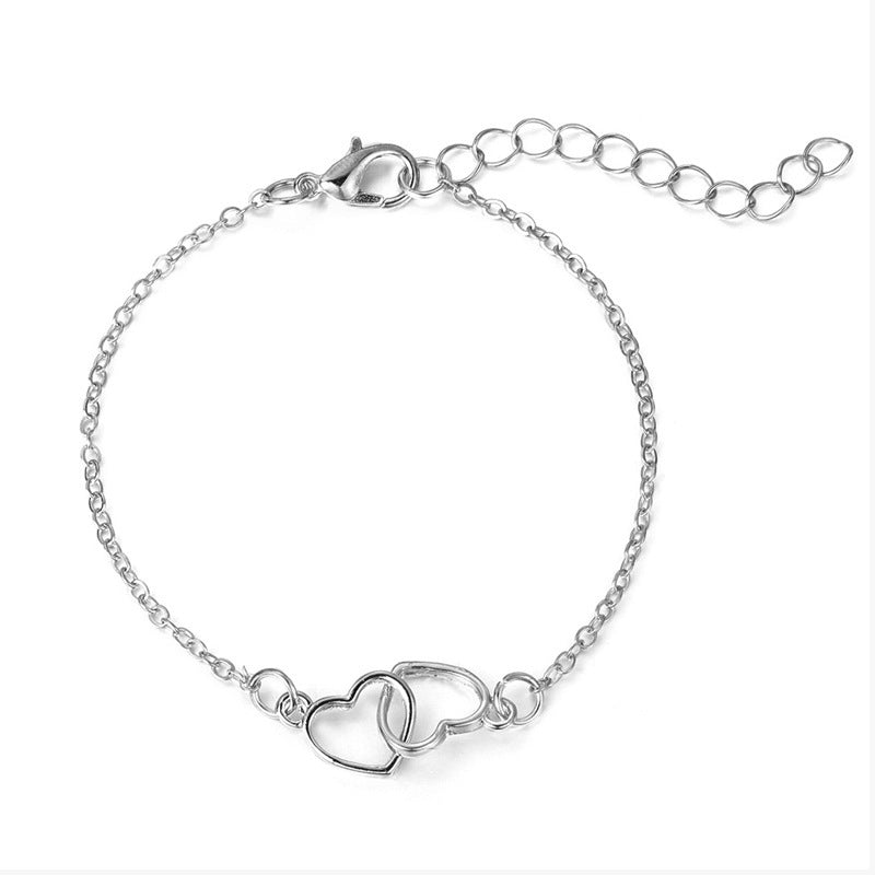 Mode -legering van dames hartvormige armband