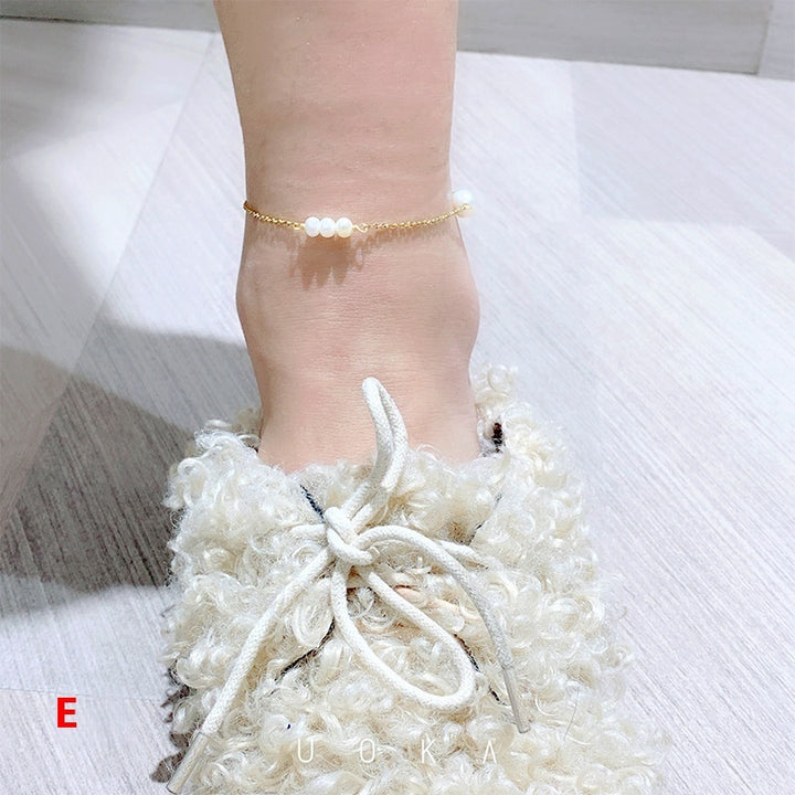 Simple Personality New Anklet Female Gold Thin Chain