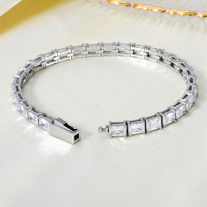 Bracelet Titanium Steel Full Diamond no se desvanece