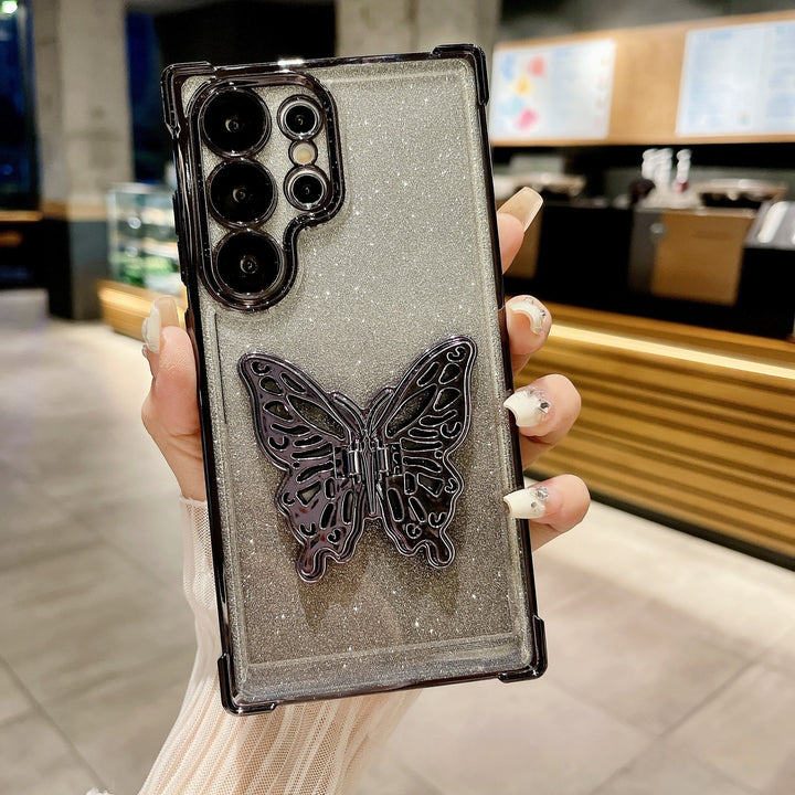 Funda de teléfono de Stand Butterfly anti -Drop de cuatro esquina