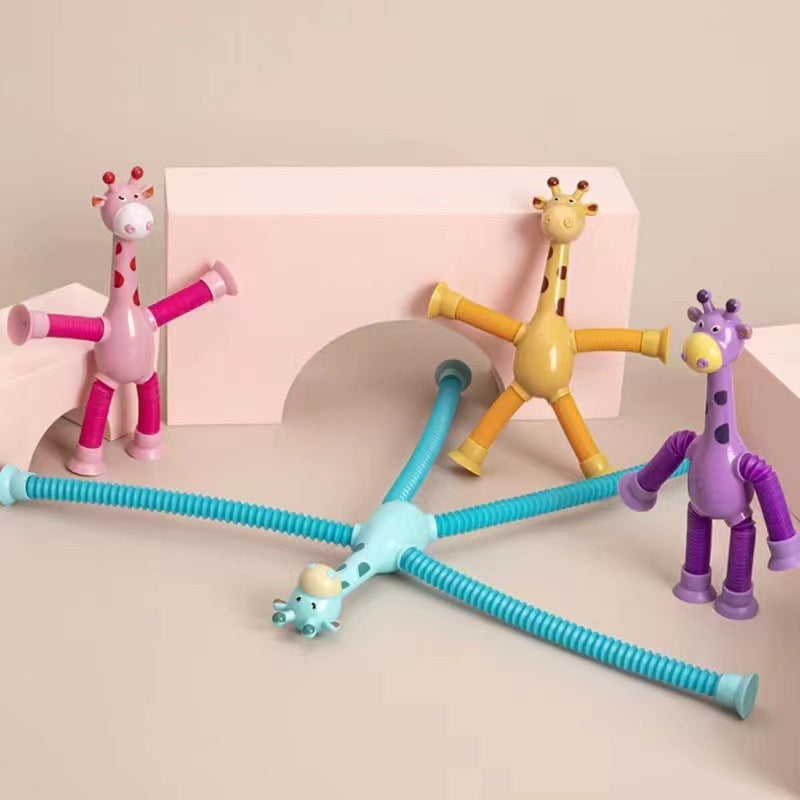 Tubos de jirafa juguetes sensoriales novedades de primavera fidget juguete para alivio de tensión de alivio para niños Favores de fiesta de regalo de cumpleaños
