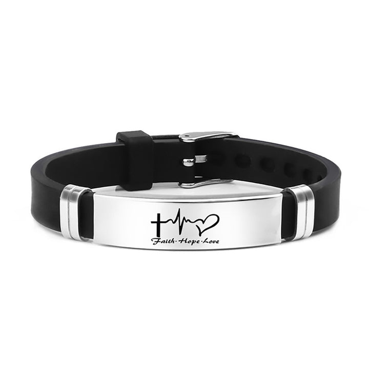 New Stainless Steel Silicone Bracelet Strap Ornament