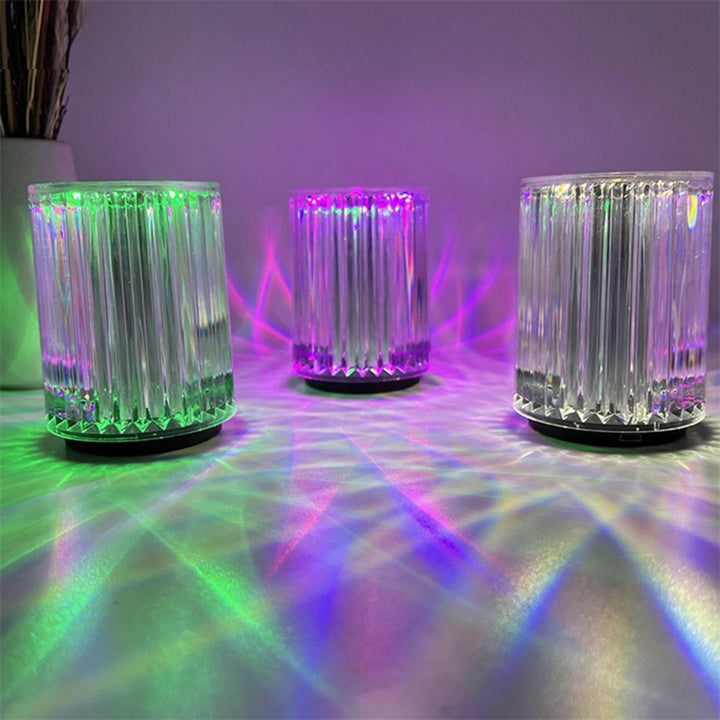 Kristallivalaisin pöytävalaisin ilmapiiri Luova linja Pieni yövalaisu LED -valot