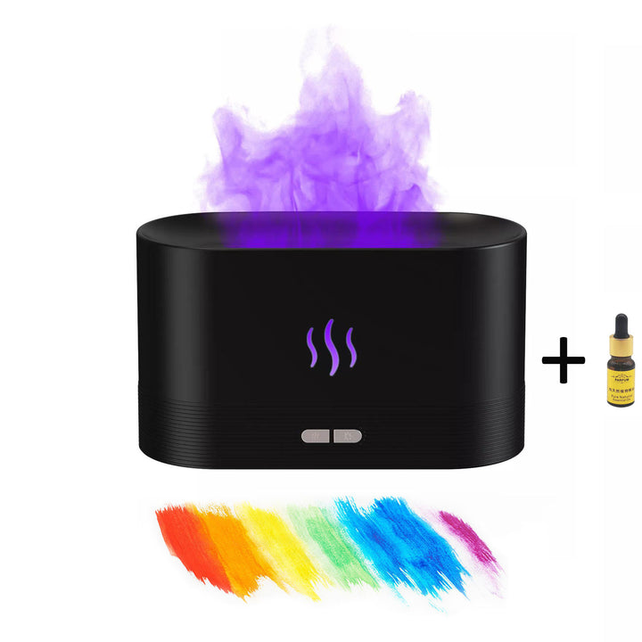 2022 En Çok Satan USB Ultrasonik Alev Nemlendiricisi LED RGB RGB Renkli Esansiyel Yağ Yangın Alev Aroma Difüzör