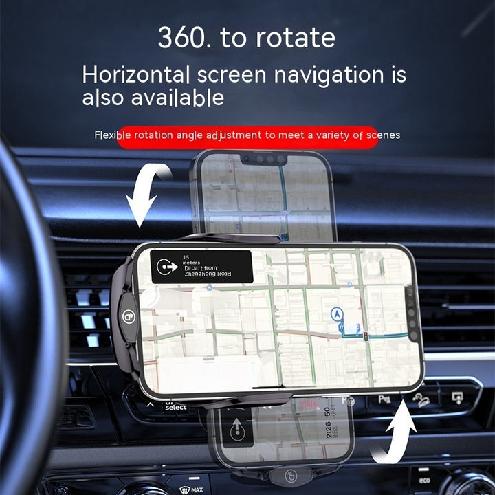 Design transparente y creativo Design Car Cargador inalámbrico Supulentos de automóviles automáticos de la apertura y cierre de la navegación