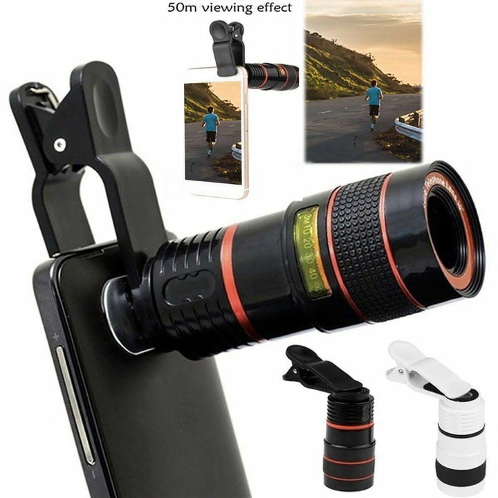 HD 8x -Clip auf optisch Zoom -Teleskopkamera -Objektiv für universelles Mobiltelefon