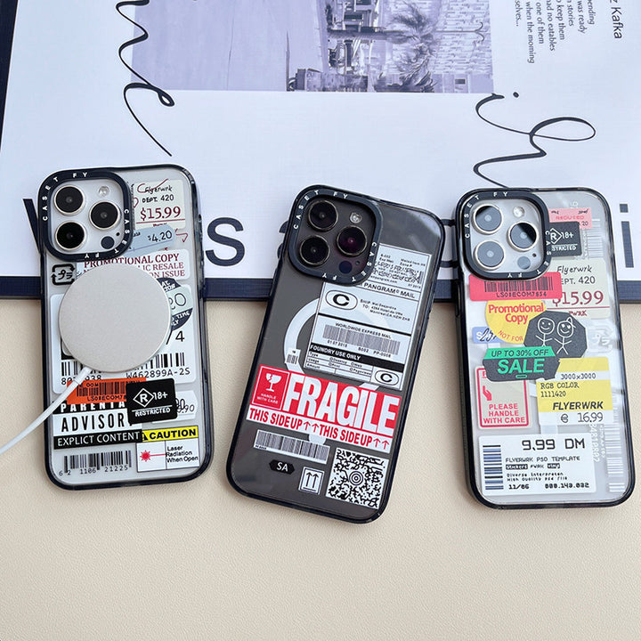 Fragile Label Drop Resistent Magnetic Phone Case