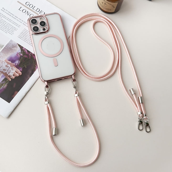 Magnetic One-piece Long And Short Lanyard Phone Case