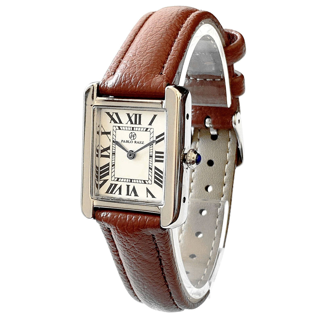 Women's Belt Rectangular Dial Roman Scale Quartz Watch