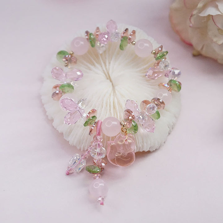 Girl Heart Crystal Bracelet Mori Style Fox