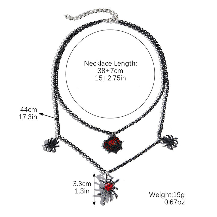 Halloween ketting Bat Ghost Skull Hanglange pompoenspideraccessoires