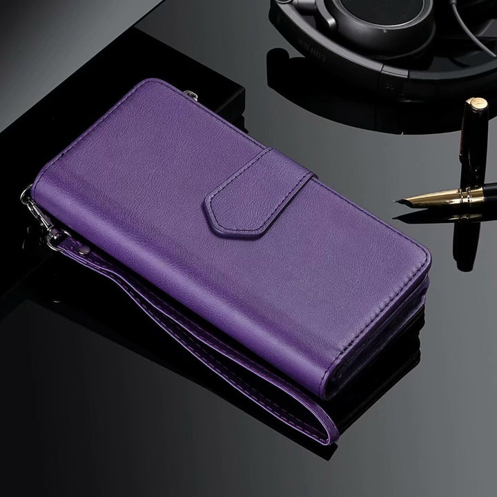 Two-in-one Zipper Leather Case For Mobile Phone