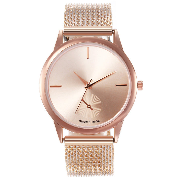 Montre de quartz en maille en plastique créatif pour femmes