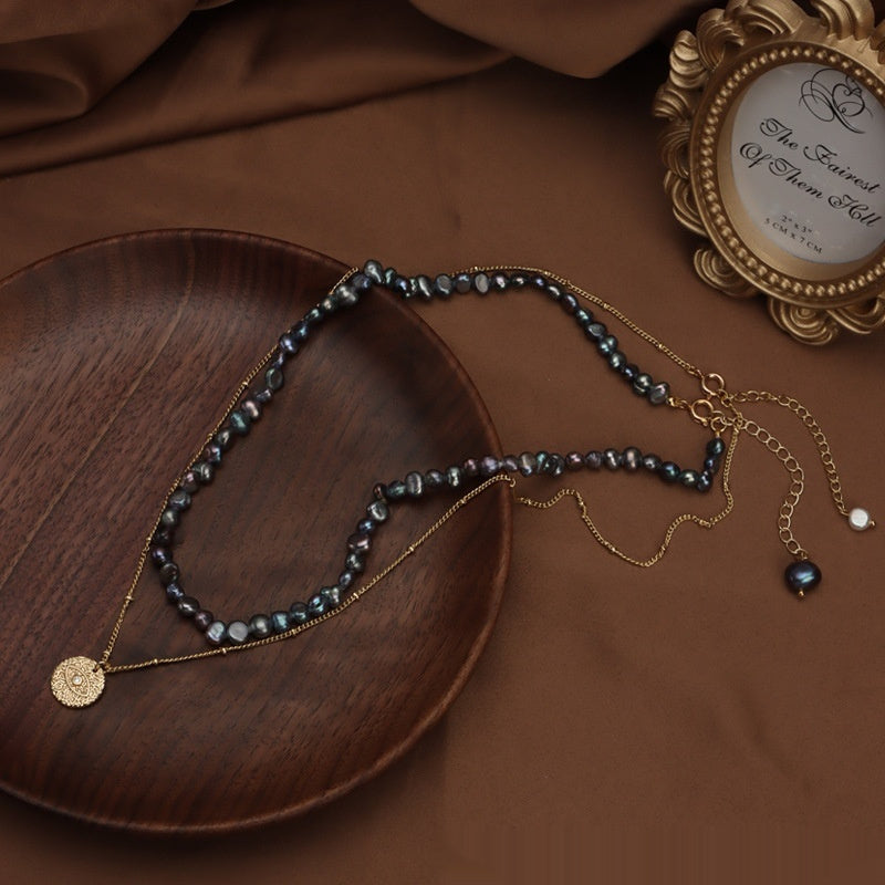 Оригинальный дизайн натуральный пресноводный жемчужный ожерелье Клавиля