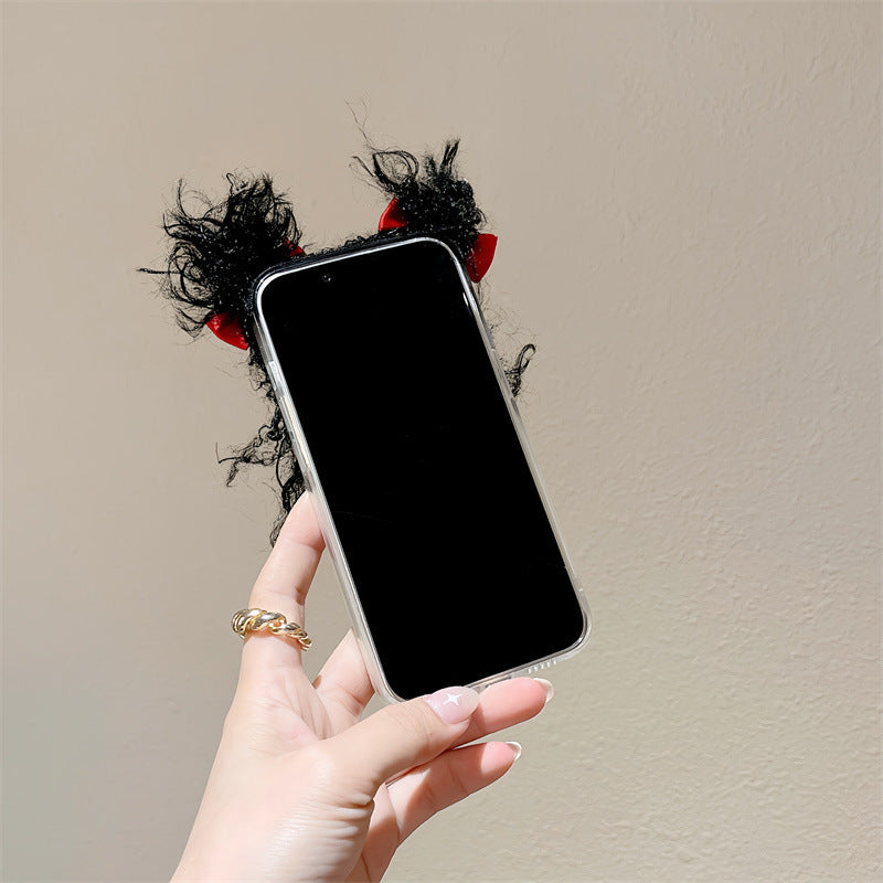 Funny Hair Phone Case Ausdruck Paar japanischer und südkoreanischer Stilschutzhülle