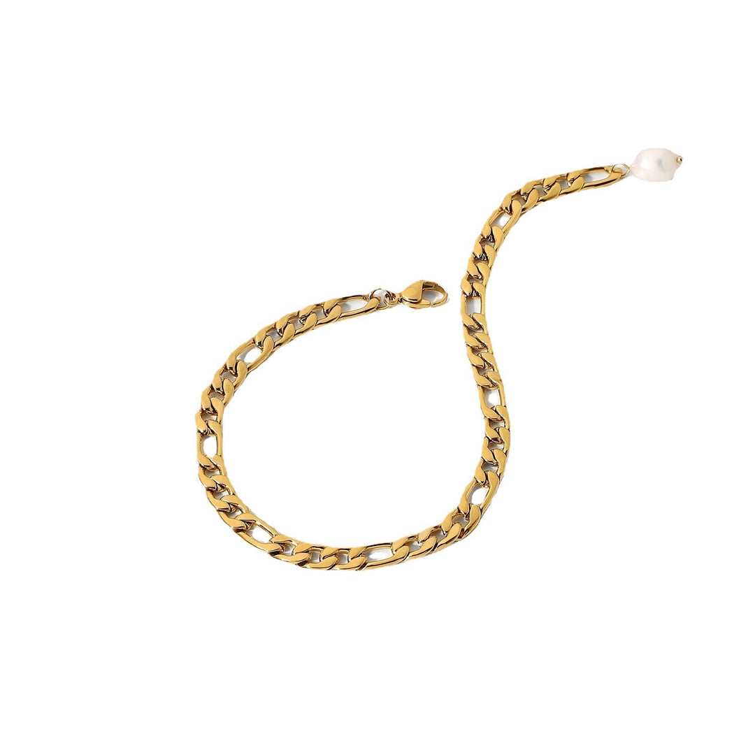 Women's Freshwater Pearl 18K Gold 316L Stainless Steel Bracelet