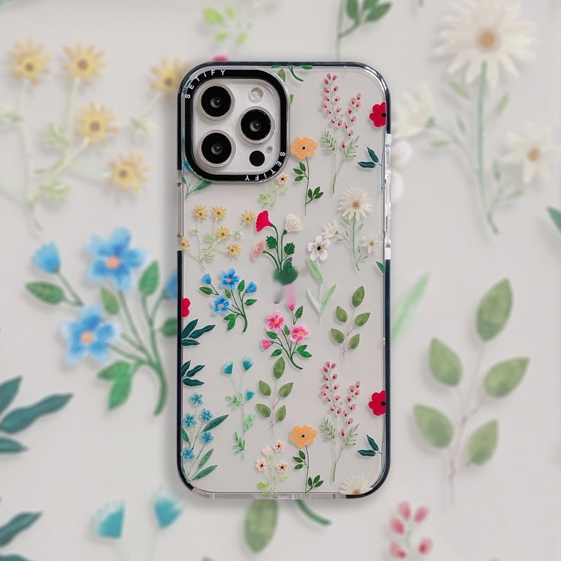 Drop-resistente INS-stijl Timbo Flowers Telefoonhoes