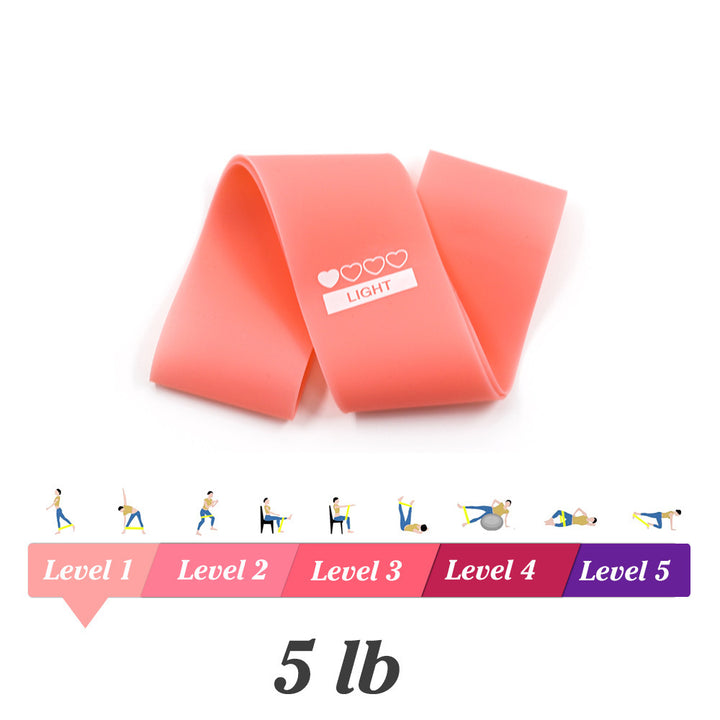 Gandas de goma de resistencia de yoga Equipo de condición física exterior 0.35 mm-1.1 mm Pilates Sport Training Bands elásticos