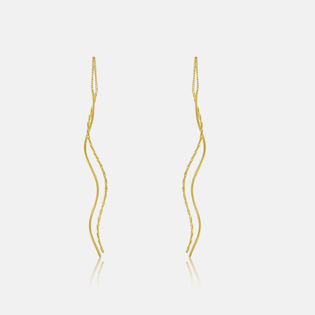 Women's Fashion Simple Style Long Tassel Earrings