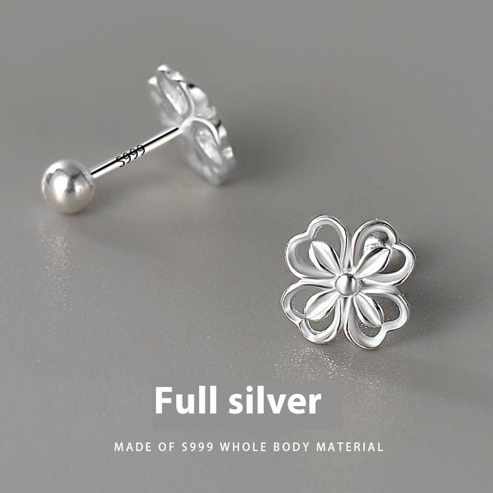 S999 Sterling Silber süße Blumen Süß