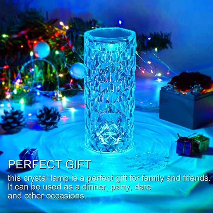 16 renk led kristal lamba gül hafif dokunmatik masa lambaları yatak
