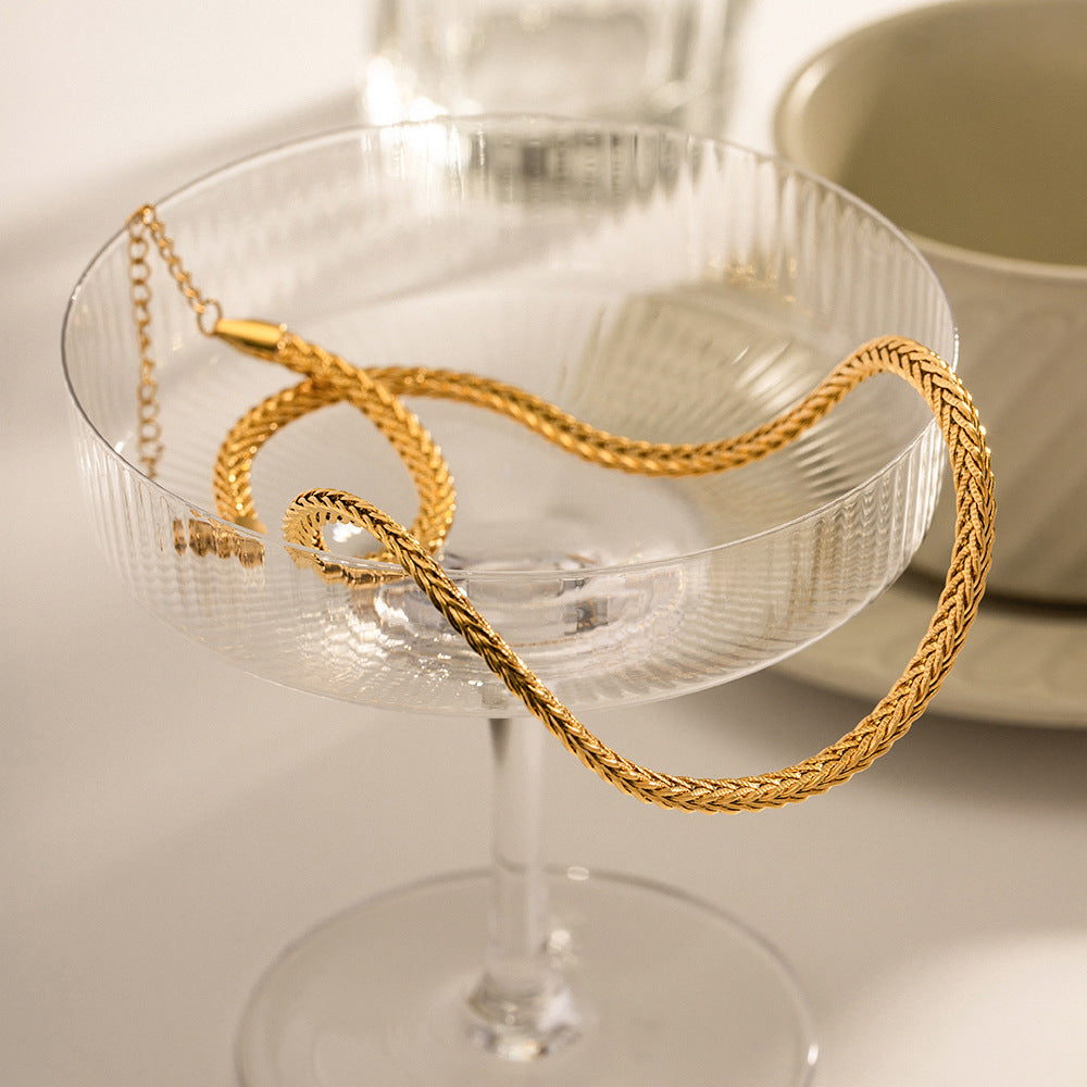 Women's Cool Light Luxury High-end Fashion Elegant Stainless Steel Plated Bracelet