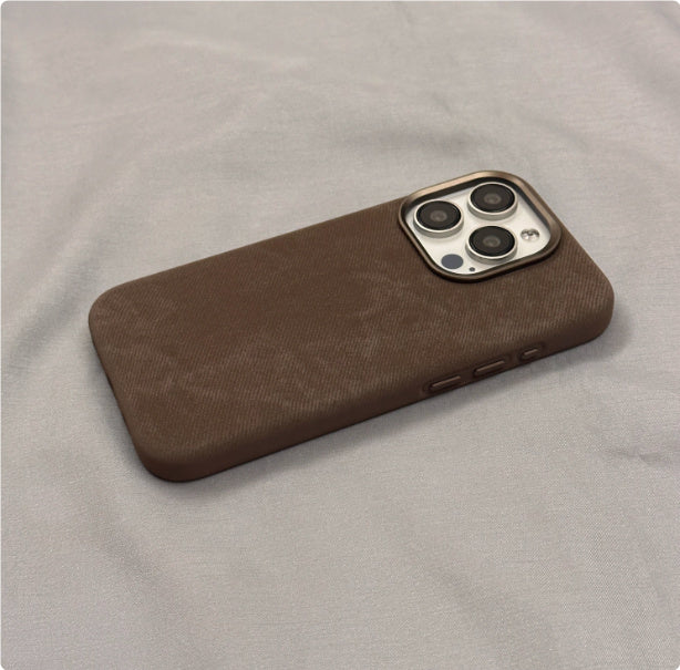 New High-grade Solid Color Suede Phone Case