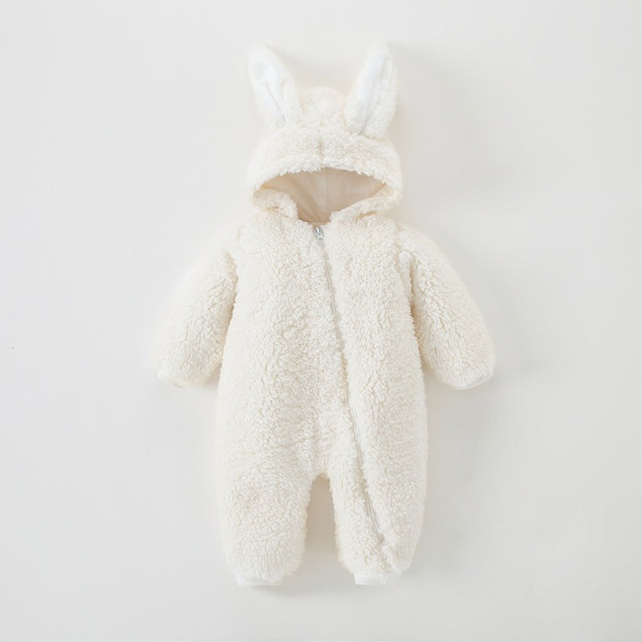 Fashion Baby Warm Bunny Ears Jumpsuit