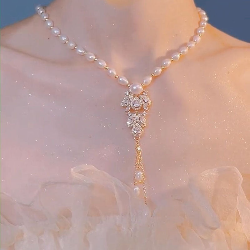 Personalidad de la moda collar de perlas de agua dulce