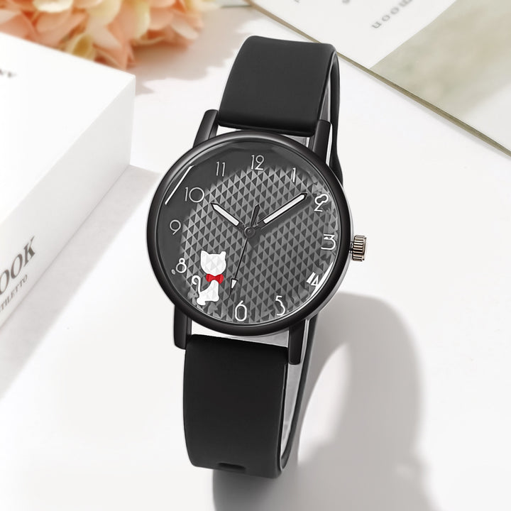 Étudiante étudiante en silicone Strap Quartz