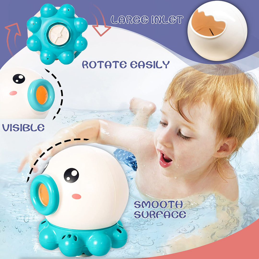 Ahtapot çeşmesi banyo oyuncak su jeti döner duş banyo oyuncak yaz su oyuncakları sprinkler plaj oyuncakları çocuklar su oyuncakları